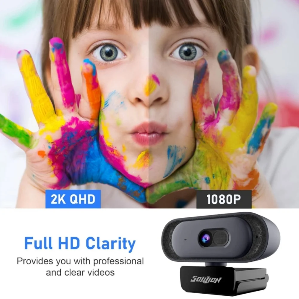 HD Webcam with Privacy Cover